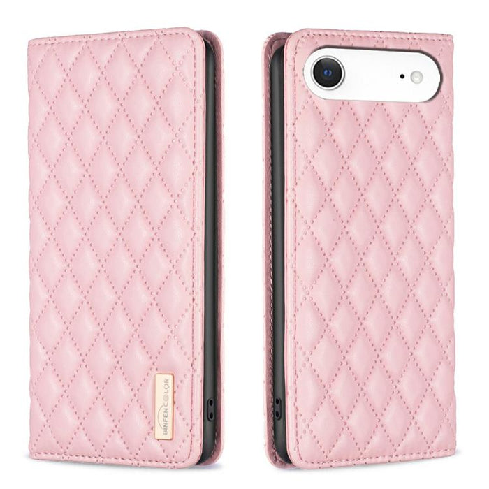 Estuche para teléfono con tapa de cuero magnético Diamond Lattice, For iPhone 18 Pro/17 Pro, For iPhone 18 Pro Max/17 Pro Max, For iPhone 17, For iPhone 17 Air, For iPhone 16 Pro Max, For iPhone 16 Pro, For iPhone 16 Plus, For iPhone 16                ...