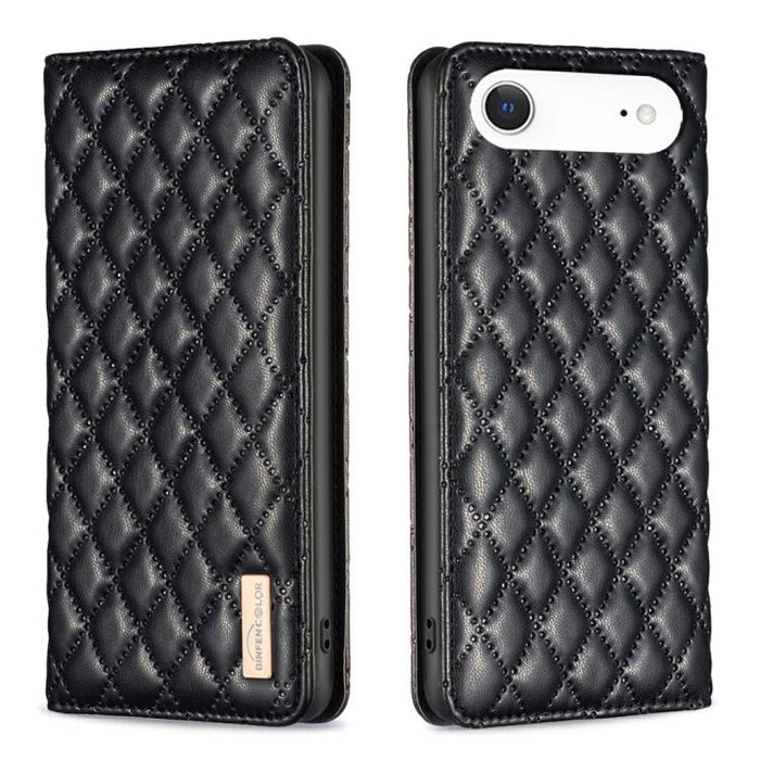 Estuche para teléfono con tapa de cuero magnético Diamond Lattice, For iPhone 18 Pro/17 Pro, For iPhone 18 Pro Max/17 Pro Max, For iPhone 17, For iPhone 17 Air, For iPhone 16 Pro Max, For iPhone 16 Pro, For iPhone 16 Plus, For iPhone 16                ...