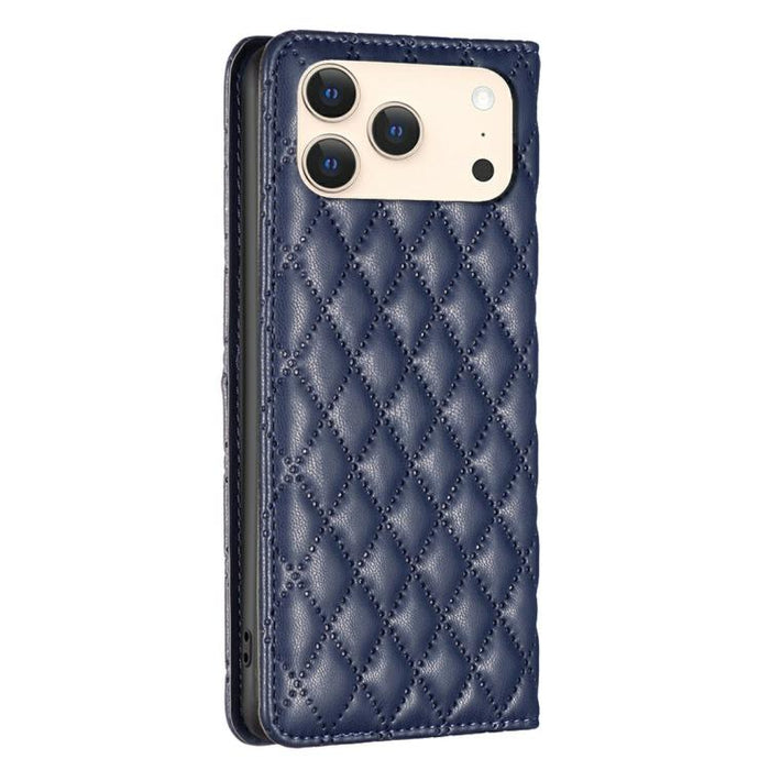 Estuche para teléfono con tapa de cuero magnético Diamond Lattice, For iPhone 18 Pro/17 Pro, For iPhone 18 Pro Max/17 Pro Max, For iPhone 17, For iPhone 17 Air, For iPhone 16 Pro Max, For iPhone 16 Pro, For iPhone 16 Plus, For iPhone 16                ...