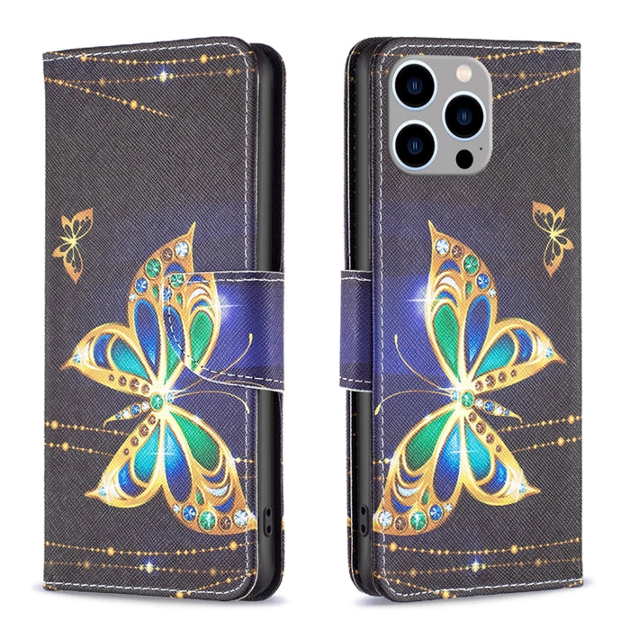 Estuche para teléfono con tapa de cuero con patrón de dibujo coloreado