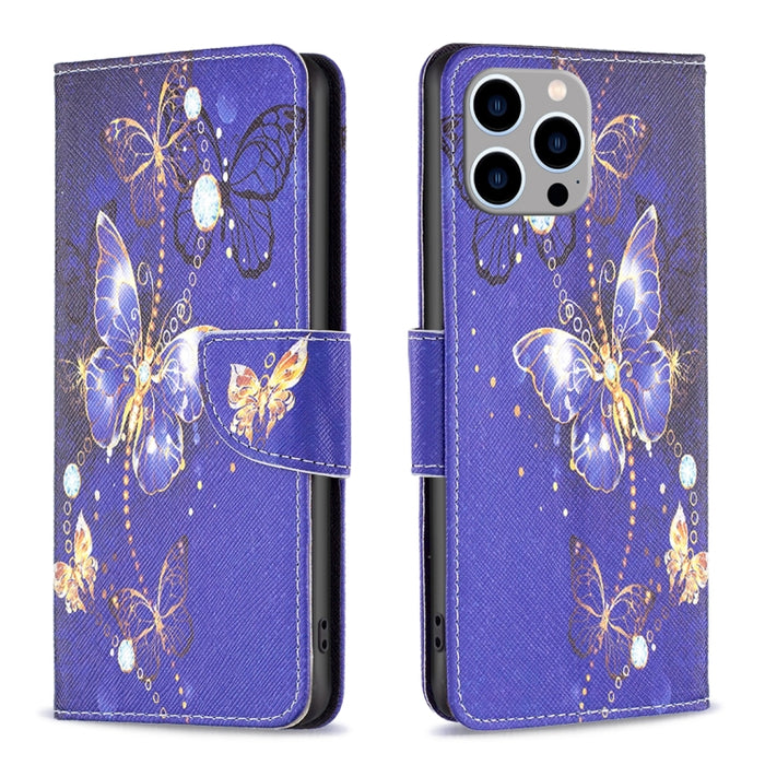 Estuche para teléfono con tapa de cuero con patrón de dibujo coloreado