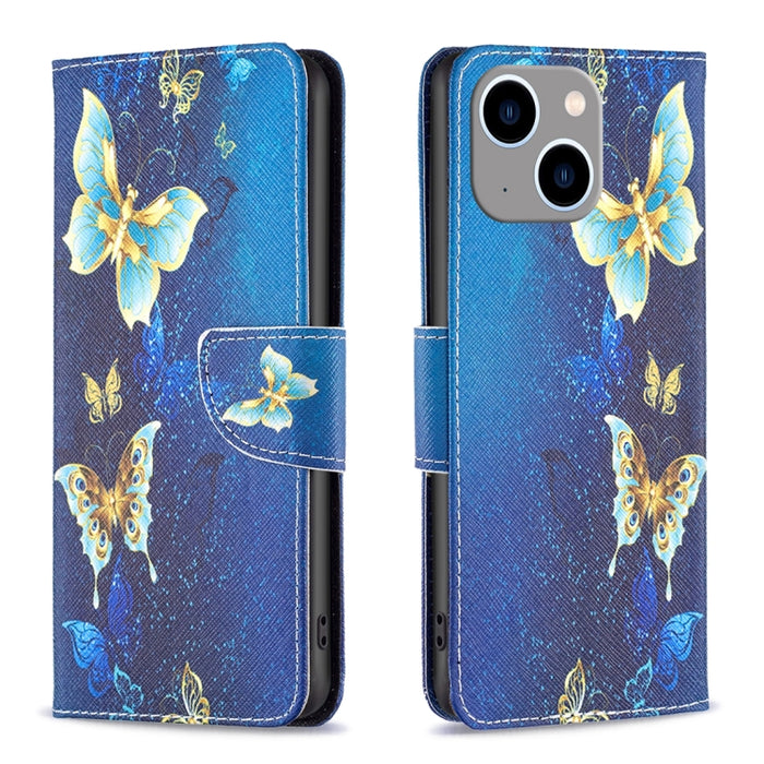Estuche para teléfono con tapa de cuero con patrón de dibujo coloreado