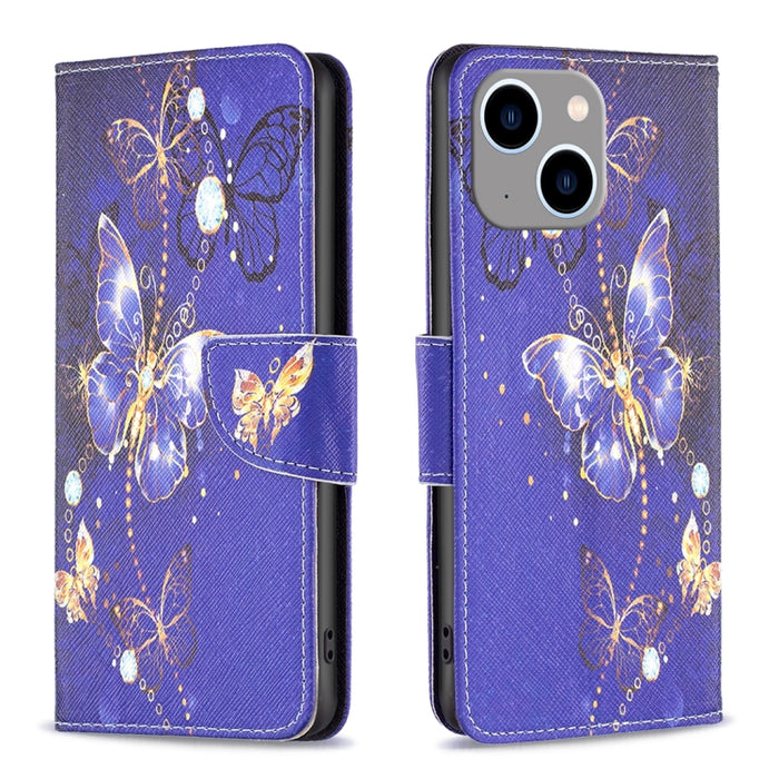 Estuche para teléfono con tapa de cuero con patrón de dibujo coloreado