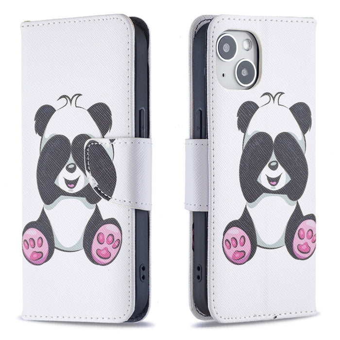 Estuche para teléfono con tapa de cuero con patrón de dibujo coloreado