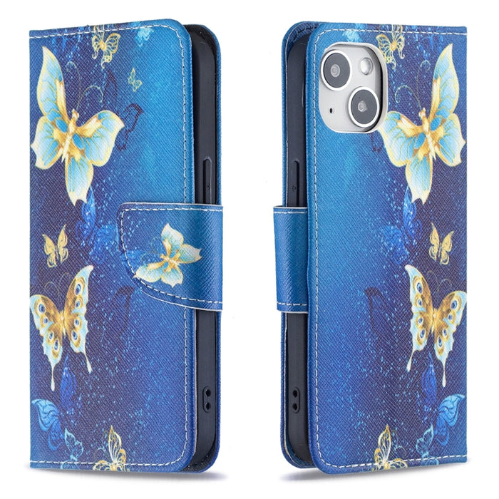 Estuche para teléfono con tapa de cuero con patrón de dibujo coloreado