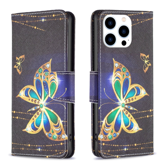 Estuche para teléfono con tapa de cuero con patrón de dibujo coloreado