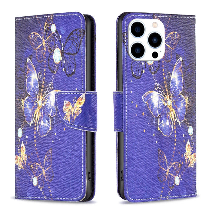 Estuche para teléfono con tapa de cuero con patrón de dibujo coloreado