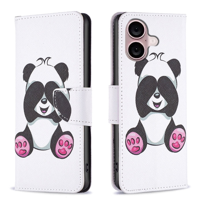Estuche para teléfono con tapa de cuero con patrón de dibujo coloreado