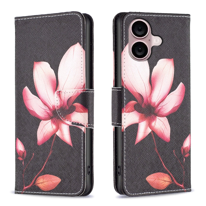 Estuche para teléfono con tapa de cuero con patrón de dibujo coloreado