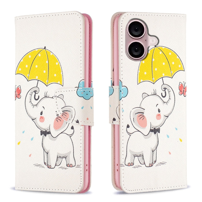 Estuche para teléfono con tapa de cuero con patrón de dibujo coloreado