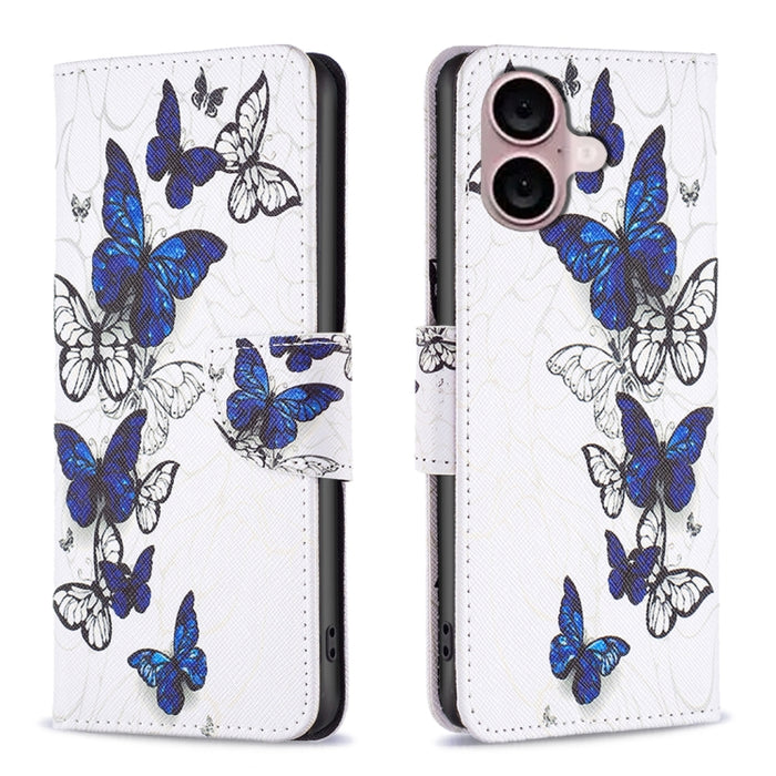 Estuche para teléfono con tapa de cuero con patrón de dibujo coloreado