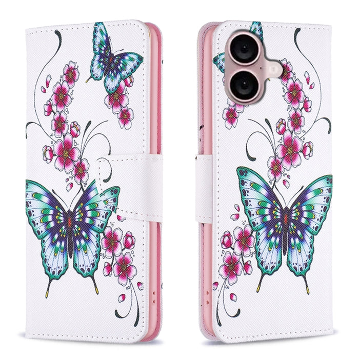 Estuche para teléfono con tapa de cuero con patrón de dibujo coloreado