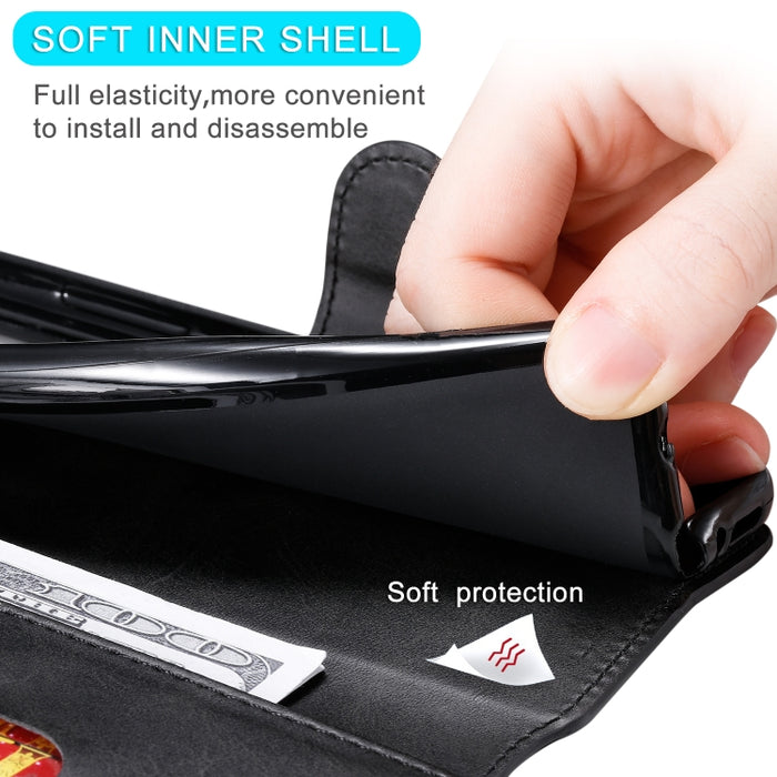 Estuche de cuero con tapa horizontal clásica de PU + TPU con textura de becerro, con soporte y ranuras para tarjetas y billetera, For Motorola Moto E6s, For Motorola Moto G8 Power Lite, For Samsung Galaxy A31, For Samsung Galaxy A51 5G                 ...