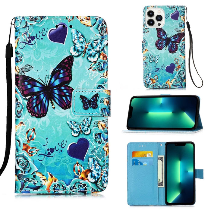 Estuche para teléfono de cuero de tejido liso con patrón de dibujo coloreado