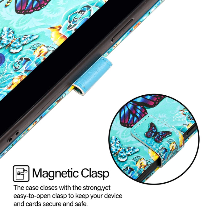 Estuche para teléfono de cuero de tejido liso con patrón de dibujo coloreado