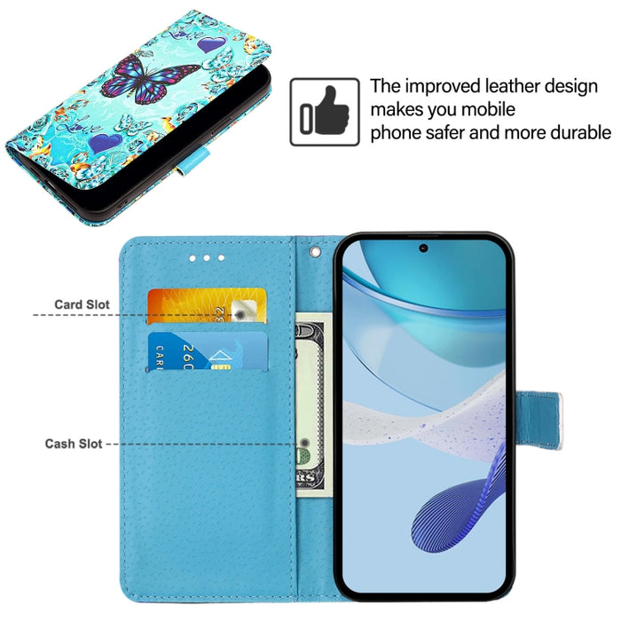 Estuche para teléfono de cuero de tejido liso con patrón de dibujo coloreado