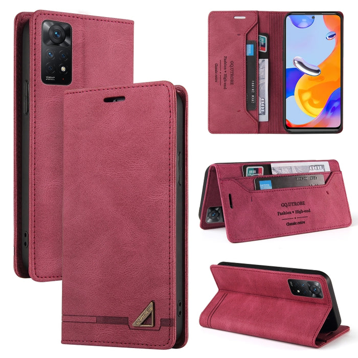Estuche de cuero con tapa horizontal y cepillo antirrobo Skin Feel con soporte, For Xiaomi Redmi Note 13 5G, For Xiaomi Redmi 13C, For Xiaomi Redmi Note 13 Pro+, For Xiaomi Redmi Note 13 Pro 5G, For Xiaomi 13T, For Xiaomi Redmi 12                      ...