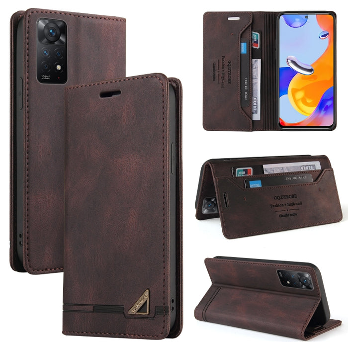 Estuche de cuero con tapa horizontal y cepillo antirrobo Skin Feel con soporte, For Xiaomi Redmi Note 13 5G, For Xiaomi Redmi 13C, For Xiaomi Redmi Note 13 Pro+, For Xiaomi Redmi Note 13 Pro 5G, For Xiaomi 13T, For Xiaomi Redmi 12                      ...