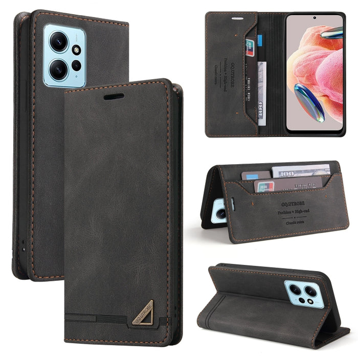 Estuche de cuero con tapa horizontal y cepillo antirrobo Skin Feel con soporte, For Xiaomi Redmi Note 13 5G, For Xiaomi Redmi 13C, For Xiaomi Redmi Note 13 Pro+, For Xiaomi Redmi Note 13 Pro 5G, For Xiaomi 13T, For Xiaomi Redmi 12                      ...