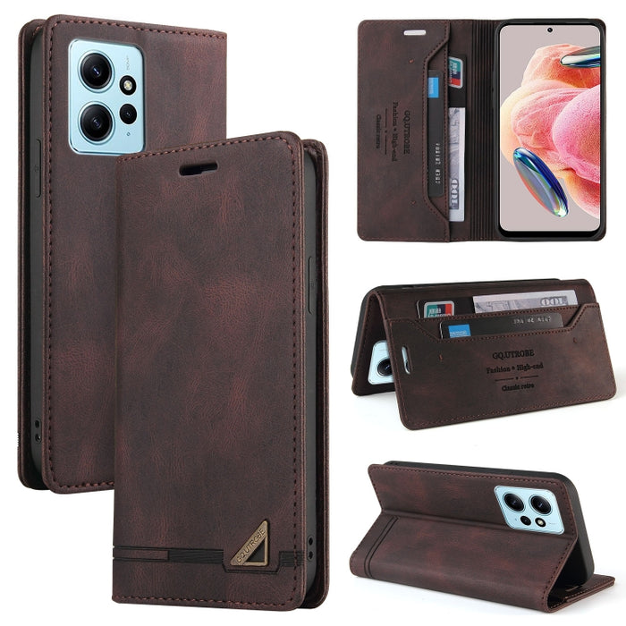 Estuche de cuero con tapa horizontal y cepillo antirrobo Skin Feel con soporte, For Xiaomi Redmi Note 13 5G, For Xiaomi Redmi 13C, For Xiaomi Redmi Note 13 Pro+, For Xiaomi Redmi Note 13 Pro 5G, For Xiaomi 13T, For Xiaomi Redmi 12                      ...