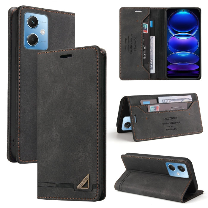 Estuche de cuero con tapa horizontal y cepillo antirrobo Skin Feel con soporte, For Xiaomi Redmi Note 13 5G, For Xiaomi Redmi 13C, For Xiaomi Redmi Note 13 Pro+, For Xiaomi Redmi Note 13 Pro 5G, For Xiaomi 13T, For Xiaomi Redmi 12                      ...