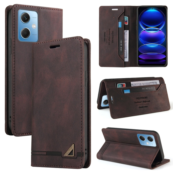 Estuche de cuero con tapa horizontal y cepillo antirrobo Skin Feel con soporte, For Xiaomi Redmi Note 13 5G, For Xiaomi Redmi 13C, For Xiaomi Redmi Note 13 Pro+, For Xiaomi Redmi Note 13 Pro 5G, For Xiaomi 13T, For Xiaomi Redmi 12                      ...