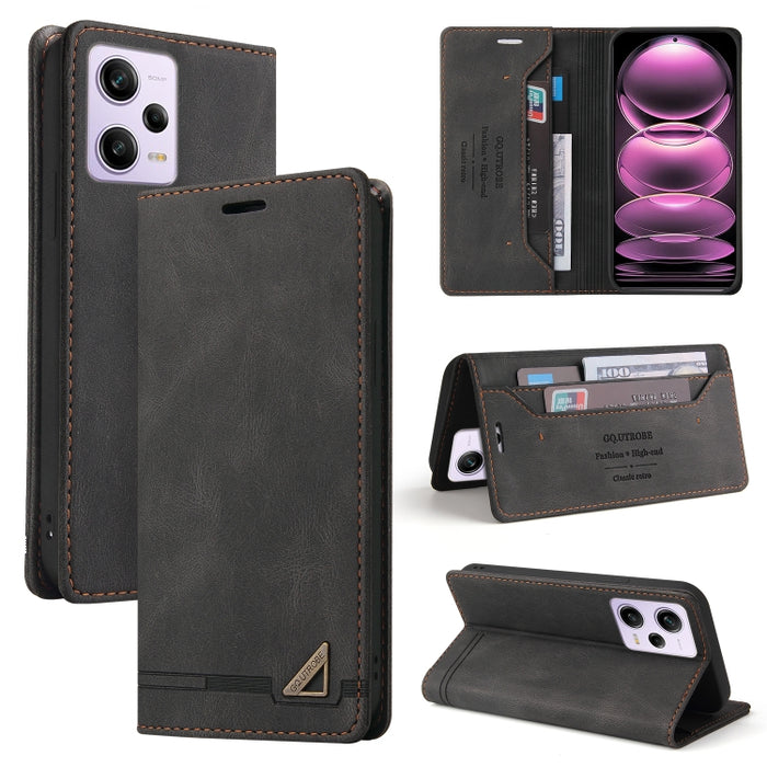 Estuche de cuero con tapa horizontal y cepillo antirrobo Skin Feel con soporte, For Xiaomi Redmi Note 13 5G, For Xiaomi Redmi 13C, For Xiaomi Redmi Note 13 Pro+, For Xiaomi Redmi Note 13 Pro 5G, For Xiaomi 13T, For Xiaomi Redmi 12                      ...