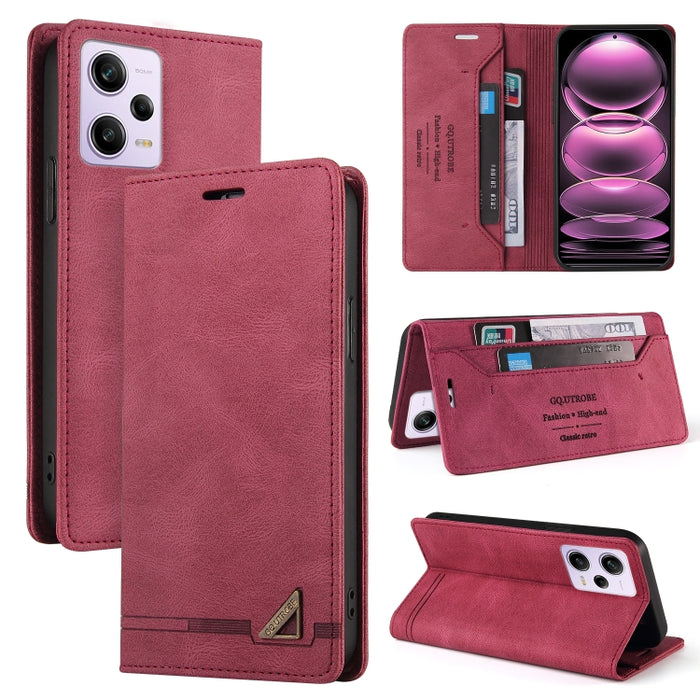 Estuche de cuero con tapa horizontal y cepillo antirrobo Skin Feel con soporte, For Xiaomi Redmi Note 13 5G, For Xiaomi Redmi 13C, For Xiaomi Redmi Note 13 Pro+, For Xiaomi Redmi Note 13 Pro 5G, For Xiaomi 13T, For Xiaomi Redmi 12                      ...