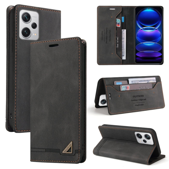 Estuche de cuero con tapa horizontal y cepillo antirrobo Skin Feel con soporte, For Xiaomi Redmi Note 13 5G, For Xiaomi Redmi 13C, For Xiaomi Redmi Note 13 Pro+, For Xiaomi Redmi Note 13 Pro 5G, For Xiaomi 13T, For Xiaomi Redmi 12                      ...