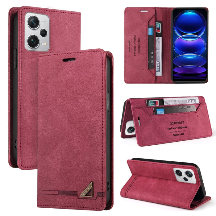 Estuche de cuero con tapa horizontal y cepillo antirrobo Skin Feel con soporte, For Xiaomi Redmi Note 13 5G, For Xiaomi Redmi 13C, For Xiaomi Redmi Note 13 Pro+, For Xiaomi Redmi Note 13 Pro 5G, For Xiaomi 13T, For Xiaomi Redmi 12                      ...