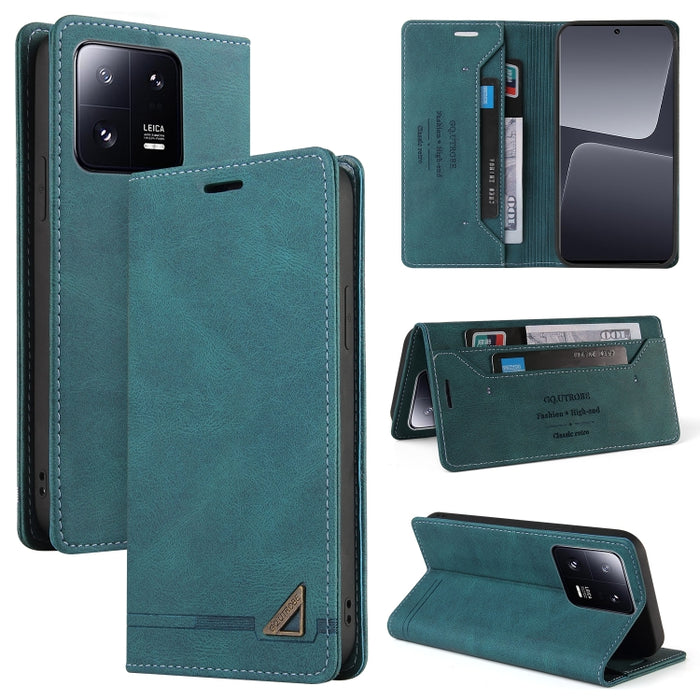 Estuche de cuero con tapa horizontal y cepillo antirrobo Skin Feel con soporte, For Xiaomi Redmi Note 13 5G, For Xiaomi Redmi 13C, For Xiaomi Redmi Note 13 Pro+, For Xiaomi Redmi Note 13 Pro 5G, For Xiaomi 13T, For Xiaomi Redmi 12                      ...
