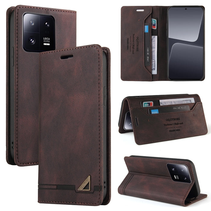 Estuche de cuero con tapa horizontal y cepillo antirrobo Skin Feel con soporte, For Xiaomi Redmi Note 13 5G, For Xiaomi Redmi 13C, For Xiaomi Redmi Note 13 Pro+, For Xiaomi Redmi Note 13 Pro 5G, For Xiaomi 13T, For Xiaomi Redmi 12                      ...