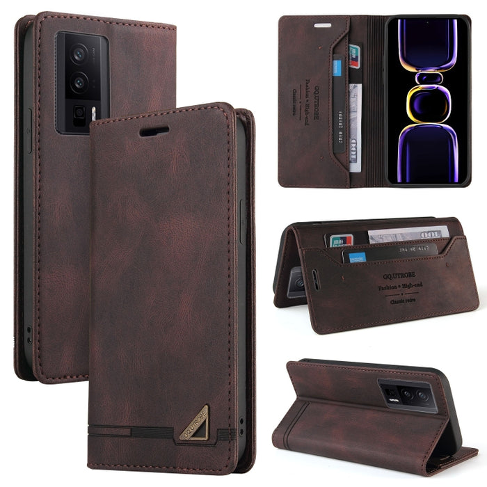 Estuche de cuero con tapa horizontal y cepillo antirrobo Skin Feel con soporte, For Xiaomi Redmi Note 13 5G, For Xiaomi Redmi 13C, For Xiaomi Redmi Note 13 Pro+, For Xiaomi Redmi Note 13 Pro 5G, For Xiaomi 13T, For Xiaomi Redmi 12                      ...