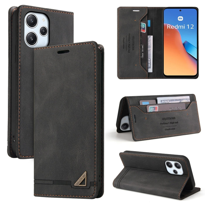 Estuche de cuero con tapa horizontal y cepillo antirrobo Skin Feel con soporte, For Xiaomi Redmi Note 13 5G, For Xiaomi Redmi 13C, For Xiaomi Redmi Note 13 Pro+, For Xiaomi Redmi Note 13 Pro 5G, For Xiaomi 13T, For Xiaomi Redmi 12                      ...