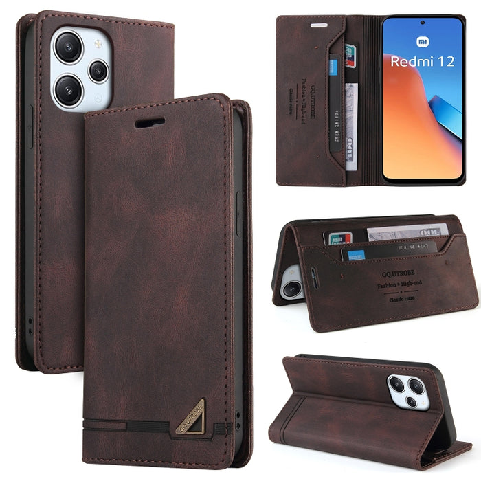 Estuche de cuero con tapa horizontal y cepillo antirrobo Skin Feel con soporte, For Xiaomi Redmi Note 13 5G, For Xiaomi Redmi 13C, For Xiaomi Redmi Note 13 Pro+, For Xiaomi Redmi Note 13 Pro 5G, For Xiaomi 13T, For Xiaomi Redmi 12                      ...
