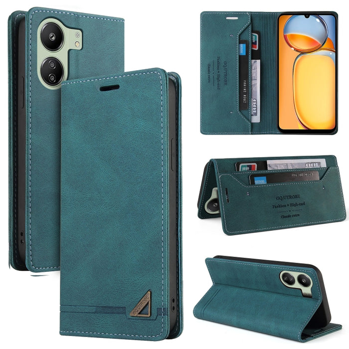 Estuche de cuero con tapa horizontal y cepillo antirrobo Skin Feel con soporte, For Xiaomi Redmi Note 13 5G, For Xiaomi Redmi 13C, For Xiaomi Redmi Note 13 Pro+, For Xiaomi Redmi Note 13 Pro 5G, For Xiaomi 13T, For Xiaomi Redmi 12                      ...
