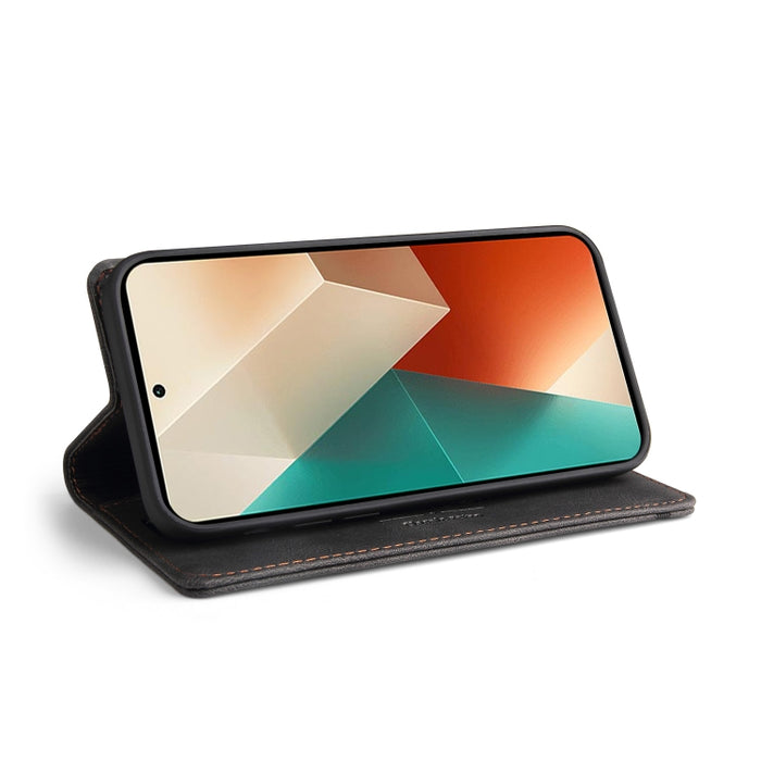 Estuche de cuero con tapa horizontal y cepillo antirrobo Skin Feel con soporte, For Xiaomi Redmi Note 13 5G, For Xiaomi Redmi 13C, For Xiaomi Redmi Note 13 Pro+, For Xiaomi Redmi Note 13 Pro 5G, For Xiaomi 13T, For Xiaomi Redmi 12                      ...
