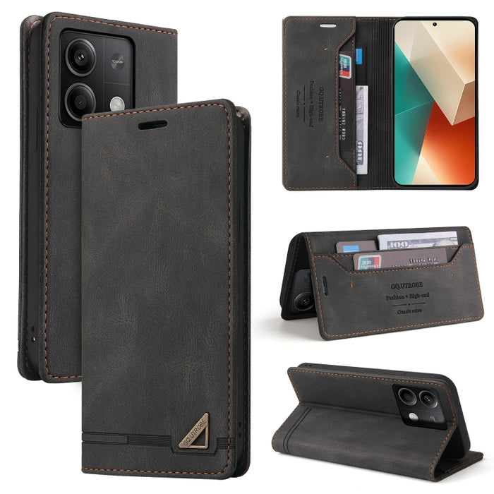 Estuche de cuero con tapa horizontal y cepillo antirrobo Skin Feel con soporte, For Xiaomi Redmi Note 13 5G, For Xiaomi Redmi 13C, For Xiaomi Redmi Note 13 Pro+, For Xiaomi Redmi Note 13 Pro 5G, For Xiaomi 13T, For Xiaomi Redmi 12                      ...