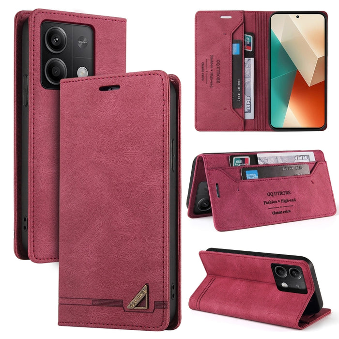 Estuche de cuero con tapa horizontal y cepillo antirrobo Skin Feel con soporte, For Xiaomi Redmi Note 13 5G, For Xiaomi Redmi 13C, For Xiaomi Redmi Note 13 Pro+, For Xiaomi Redmi Note 13 Pro 5G, For Xiaomi 13T, For Xiaomi Redmi 12                      ...