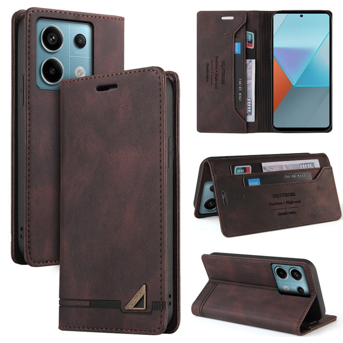Estuche de cuero con tapa horizontal y cepillo antirrobo Skin Feel con soporte, For Xiaomi Redmi Note 13 5G, For Xiaomi Redmi 13C, For Xiaomi Redmi Note 13 Pro+, For Xiaomi Redmi Note 13 Pro 5G, For Xiaomi 13T, For Xiaomi Redmi 12                      ...
