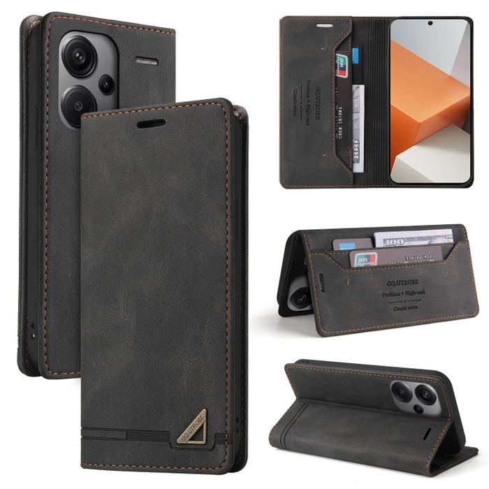 Estuche de cuero con tapa horizontal y cepillo antirrobo Skin Feel con soporte, For Xiaomi Redmi Note 13 5G, For Xiaomi Redmi 13C, For Xiaomi Redmi Note 13 Pro+, For Xiaomi Redmi Note 13 Pro 5G, For Xiaomi 13T, For Xiaomi Redmi 12                      ...