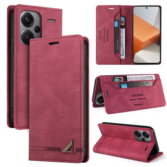Estuche de cuero con tapa horizontal y cepillo antirrobo Skin Feel con soporte, For Xiaomi Redmi Note 13 5G, For Xiaomi Redmi 13C, For Xiaomi Redmi Note 13 Pro+, For Xiaomi Redmi Note 13 Pro 5G, For Xiaomi 13T, For Xiaomi Redmi 12                      ...