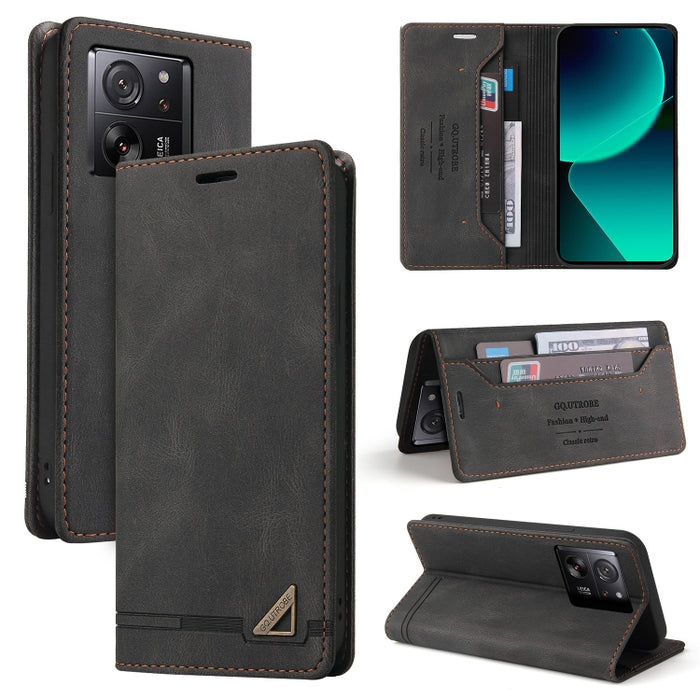 Estuche de cuero con tapa horizontal y cepillo antirrobo Skin Feel con soporte, For Xiaomi Redmi Note 13 5G, For Xiaomi Redmi 13C, For Xiaomi Redmi Note 13 Pro+, For Xiaomi Redmi Note 13 Pro 5G, For Xiaomi 13T, For Xiaomi Redmi 12                      ...