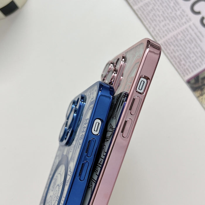 Estuche para teléfono MagSafe con patrón de placa de circuito electrochapado
