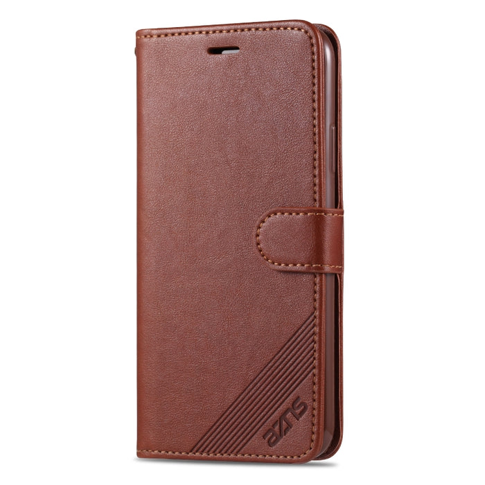 AZNS Estuche de cuero con tapa horizontal con textura de piel de oveja con soporte y ranuras para tarjetas y billetera, For iPhone 11, For iPhone 11 Pro, For iPhone 11 Pro Max, For Xiaomi Redmi 8 / 8A, For Xiaomi Redmi 10X 4G / Note 9                  ...
