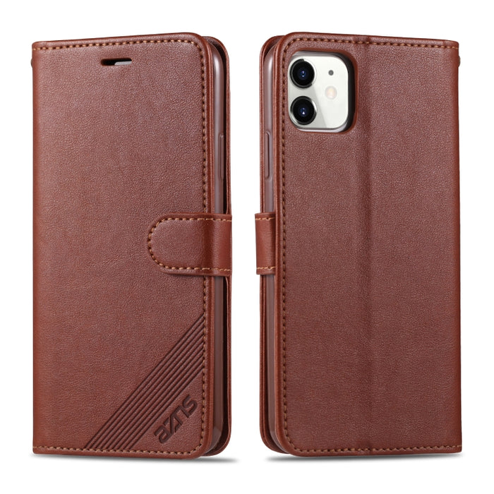 AZNS Estuche de cuero con tapa horizontal con textura de piel de oveja con soporte y ranuras para tarjetas y billetera, For iPhone 11, For iPhone 11 Pro, For iPhone 11 Pro Max, For Xiaomi Redmi 8 / 8A, For Xiaomi Redmi 10X 4G / Note 9                  ...