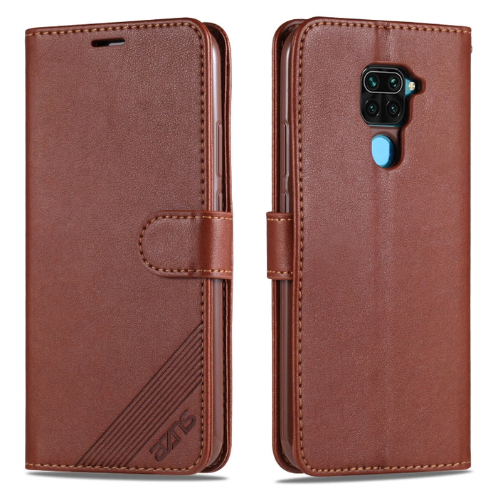 AZNS Estuche de cuero con tapa horizontal con textura de piel de oveja con soporte y ranuras para tarjetas y billetera, For iPhone 11, For iPhone 11 Pro, For iPhone 11 Pro Max, For Xiaomi Redmi 8 / 8A, For Xiaomi Redmi 10X 4G / Note 9                  ...