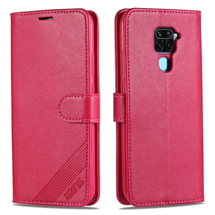 AZNS Estuche de cuero con tapa horizontal con textura de piel de oveja con soporte y ranuras para tarjetas y billetera, For iPhone 11, For iPhone 11 Pro, For iPhone 11 Pro Max, For Xiaomi Redmi 8 / 8A, For Xiaomi Redmi 10X 4G / Note 9                  ...