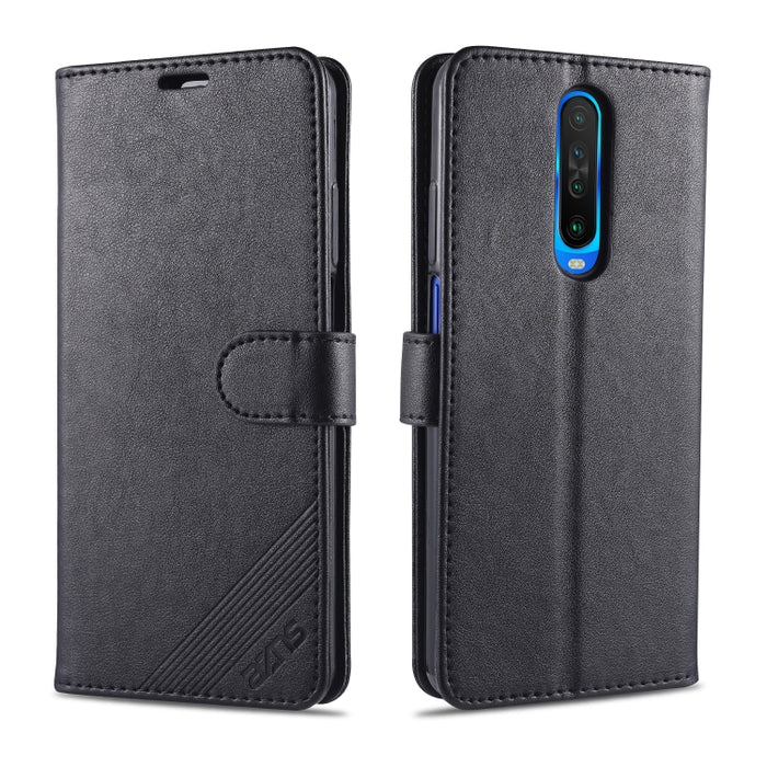 AZNS Estuche de cuero con tapa horizontal con textura de piel de oveja con soporte y ranuras para tarjetas y billetera, For iPhone 11, For iPhone 11 Pro, For iPhone 11 Pro Max, For Xiaomi Redmi 8 / 8A, For Xiaomi Redmi 10X 4G / Note 9                  ...
