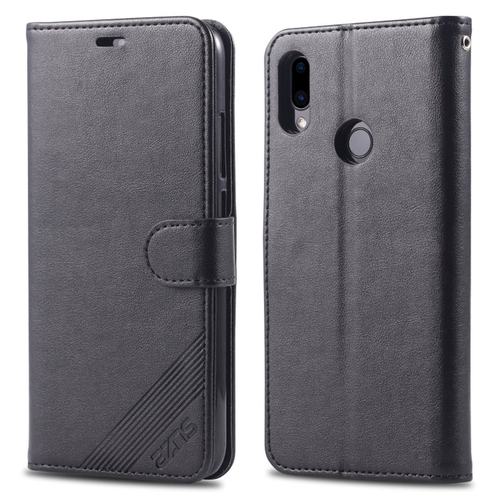 AZNS Estuche de cuero con tapa horizontal con textura de piel de oveja con soporte y ranuras para tarjetas y billetera, For iPhone 11, For iPhone 11 Pro, For iPhone 11 Pro Max, For Xiaomi Redmi 8 / 8A, For Xiaomi Redmi 10X 4G / Note 9                  ...